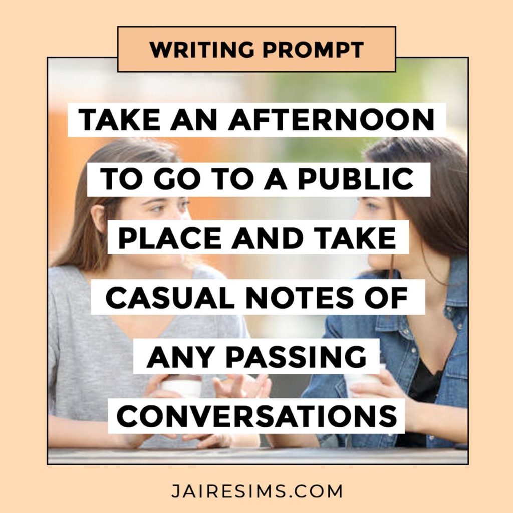 A writing prompt example to help writers find inspiration. 